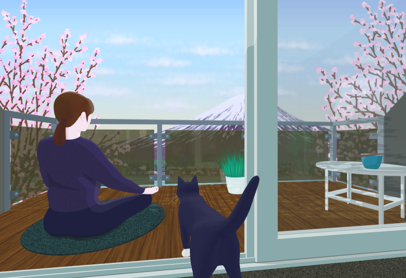 Reflection on Balcony